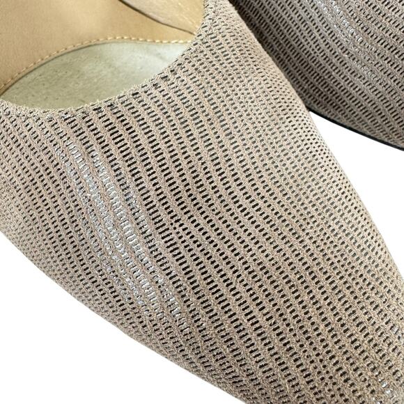 VANELi Astyr Taupe Miniliz Print Taupe Leather Slip On Low Heel Pump Size 9.5 - Picture 3 of 8